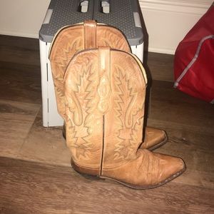 Tan cowboy boots